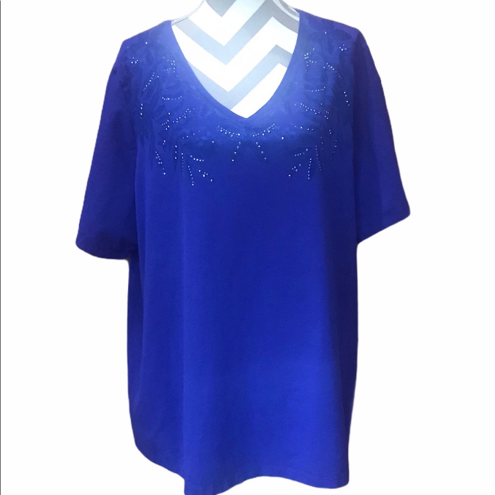 Catherine’s Blue Short Sleeved Pullover Tunic - Si